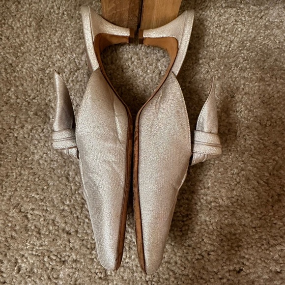 Maryam Nassir Zadeh Palo Mule In Satin Beige Gold size 9 - Picture 8 of 11